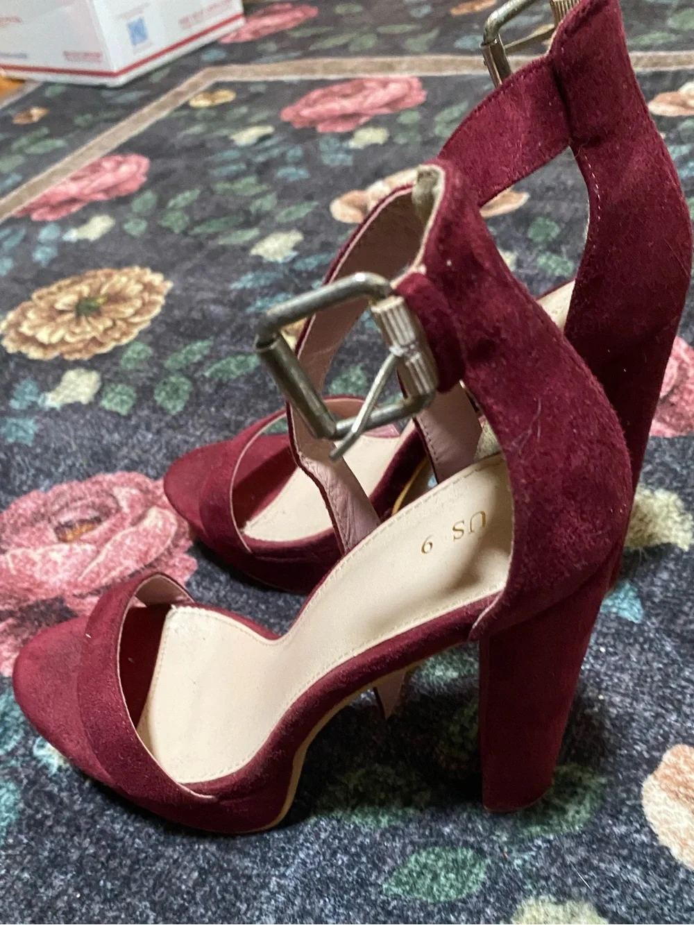 Allegra K Women's Platform High Heel Ankle Strap Chunky Heels Sandals size 9